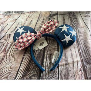 Disney Parks Mickey Minnie Mouse Americana America USA Stars Ears Headband